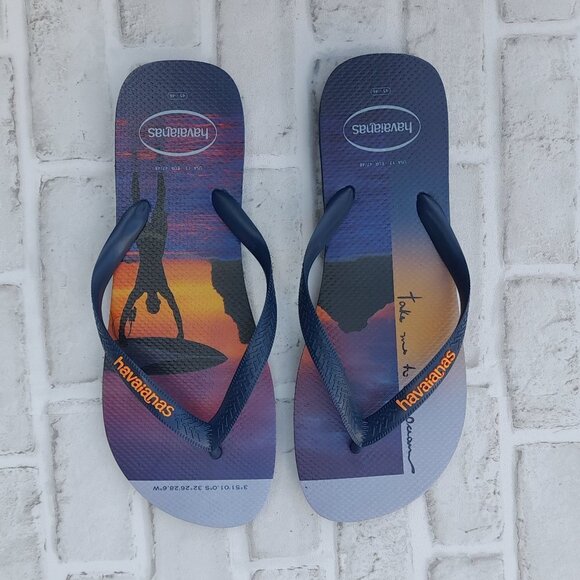 Havaianas Men's Size 13 Hype Flip Flop Beach Rubber Sandals - Picture 4 of 6